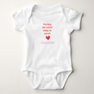 Body Bébé le plus mignon de la Terre & Nom, Cadeau de b