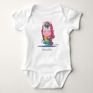 Body bébé Licorne Arc-en-Ciel Fête Douce