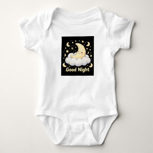 Body bébé Lune et Étoiles Mignon (Devant)