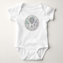 Body bébé mandala montgolfière complexe