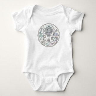 Body bébé mandala montgolfière complexe