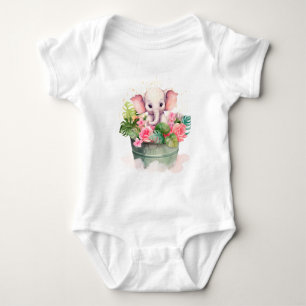 Body bébé mignon avec illustration d'éléphant