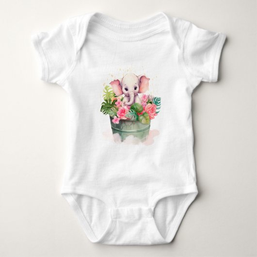 Body bébé mignon avec illustration d'éléphant (Devant)