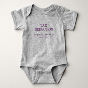 Body Bébé mignon "Déduction fiscale" Devis comptable de
