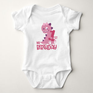 Body Bébé mignon Dinosaures 1er anniversaire