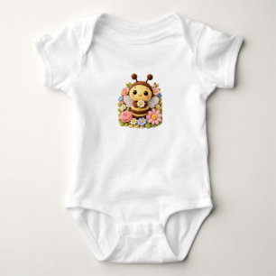 Body bébé mignon en crochet-abeille