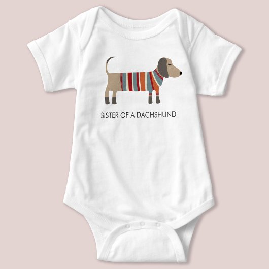 Body bébé mignon en forme de dachshund