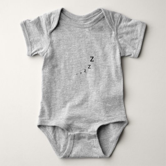 Body bébé mignon endormi Z - Drôle de sieste (Devant)