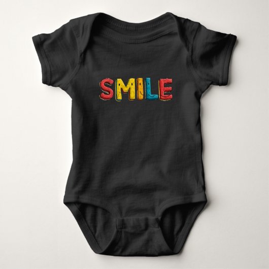 Body bébé mignon et coloré "SMILE" (Devant)