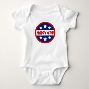 Body bébé mignon et heureux pour le Quatre unisexe