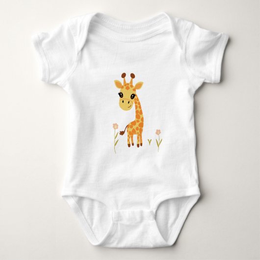 Body Bébé mignon Giraffe Boho (Devant)