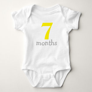 Body Bébé mignon jaune mensuel
