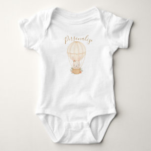 Body Bébé mignon lapin dans air Balloon rose Personnali