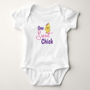 Body Bébé mignon poussin un doux poussin blanc bavoir b