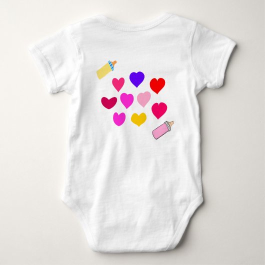 Body Bébé mignon renards s'embrasser avec des imprimés  (Dos)