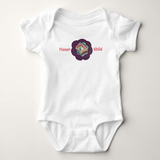 Body Bébé mignon une pièce - Flower Child (Devant)