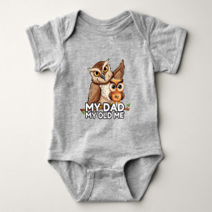 Body bébé : Mon papa, mon ancien moi (gris)