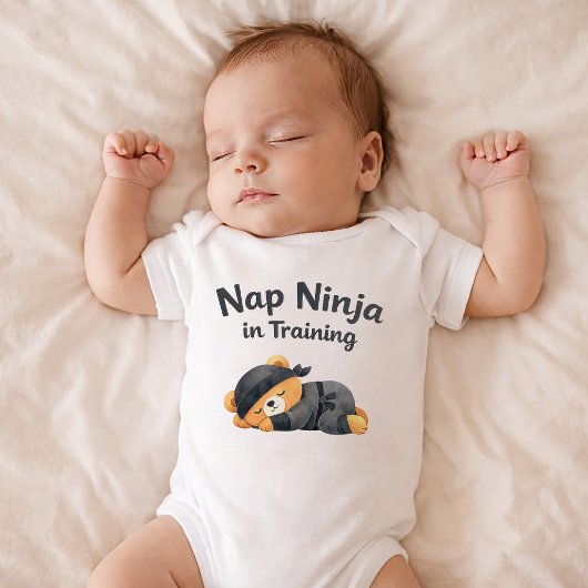 Body bébé Ninja de la sieste drôle