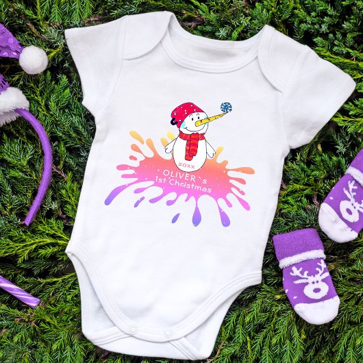 Body Bébé Noël Premier Noël de Bébé