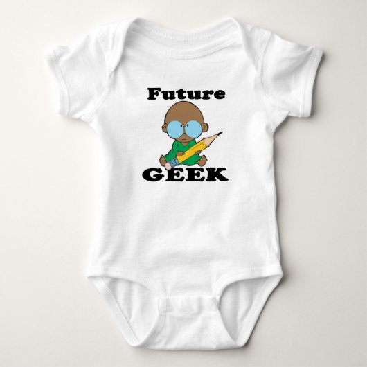 Body bébé noir geek mignon (Devant)