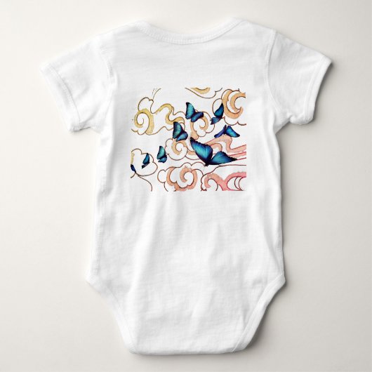 BODY BÉBÉ NUAGE ET PAPILLONS (Dos)