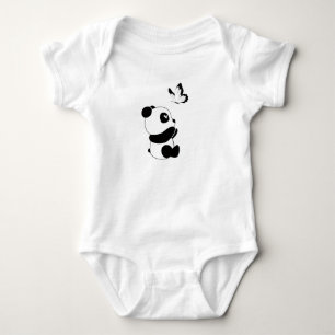 Body bébé Panda Mignon et Papillon