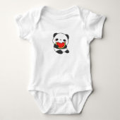 Body bébé Panda Mignon Mangeant Pastèque (Devant)