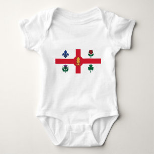 Body bébé patriotique avec drapeau de Montréal