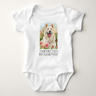 Body bébé – Pawtected par un Samoyède Cadeau de bo