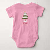 Body Bébé personnalisable Premier Noël Oiseau de bébé (Dos)