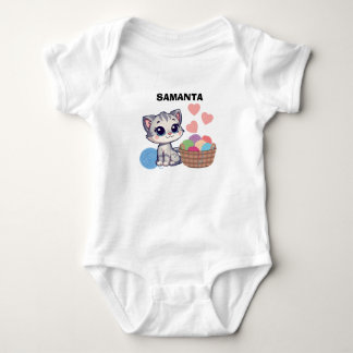 Body Bébé Personnalisé Chatons & Laine