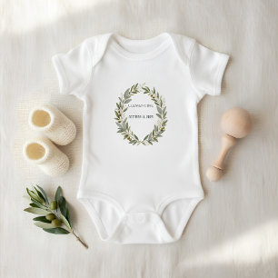 Body bébé personnalisé Couronne d'olive Perso