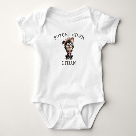 Body bébé personnalisé Future Rider Bébé (Devant)
