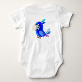 Body bébé petit perroquet bleu (Dos)