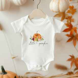 Body bébé petite citrouille fleurie