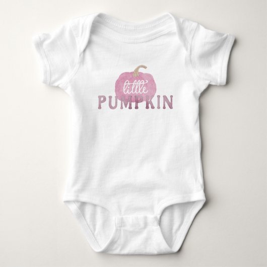 Body bébé petite citrouille rose automne (Devant)