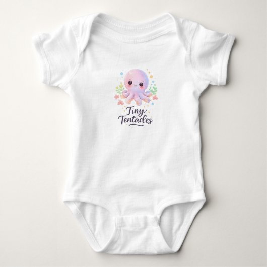 Body bébé petite pieuvre à tentacules (Devant)