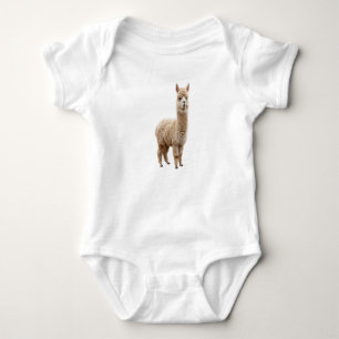 Body bébé photo d'alpaga réaliste et mignon