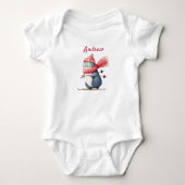 Body bébé pingouin de ski fantaisiste (Devant)