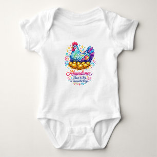 Body bébé Poule Dorée 8 Œufs Abondance