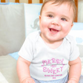 Body Bébé Premier Noël Joyeux et Sucre de canne sucré