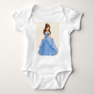 Body bébé princesse bleue adorable