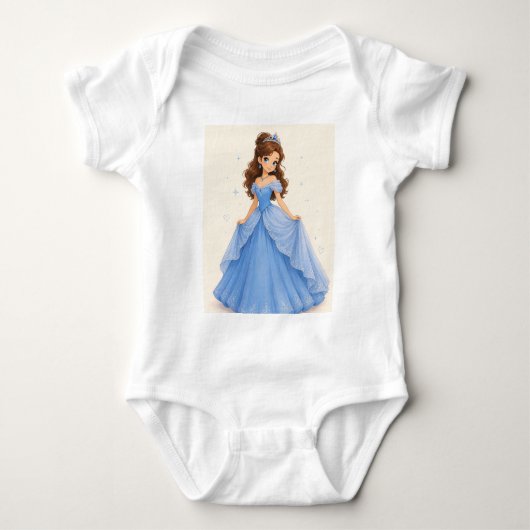Body bébé princesse bleue adorable (Devant)