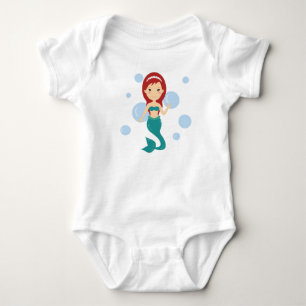 Body Bébé princesse de sirène sous l'eau mignon dessin