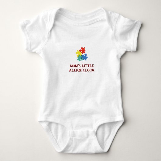 Body bébé Puzzle - Impression "La petite alarme de (Devant)