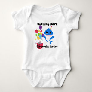 Body Bébé requin d'anniversaire