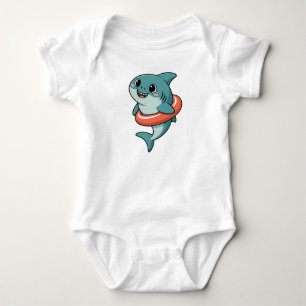Body Bébé requin mignon avec flotteur