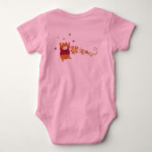 Body bébé rose doux en coton biologique - Un (Dos)