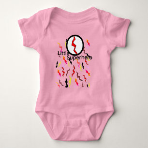 Body Bébé Rose Rouge Jaune Éclairs
