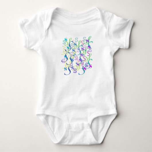Body bébé "S" Confettis Lettres (Devant)
